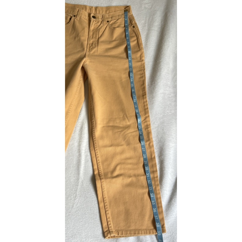 Newport News Jeanology High Waisted Tapered Mom Jeans size 10 Gold Yellow - Picture 4 of 8